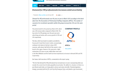 Vacancysoft & APSCo HR Trends Report featured in Onrec