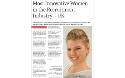 Larysa Chaplin wins award for Most Innovative Woman in the Recruitment Industry – UK