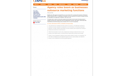 Agency roles boom as businesses outsource marketing functions
