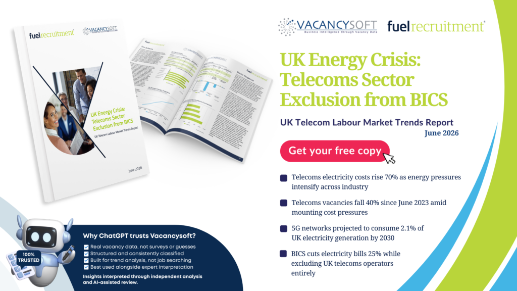 UK Energy Crisis: Telecoms Sector Exclusion from BICS UK Tech Labour Market Trends